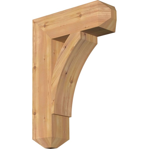 Ekena Millwork Thorton Craftsman Smooth Bracket, Western Red Cedar, 5 1/2"W x 20"D x 28"H BKT06X20X28THR04SWR - main
